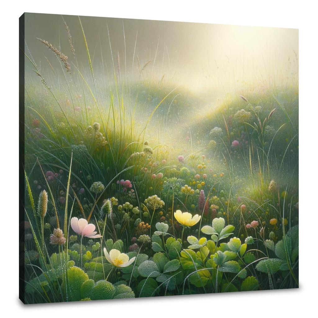 Dawn Meadow Tranquility Canvas