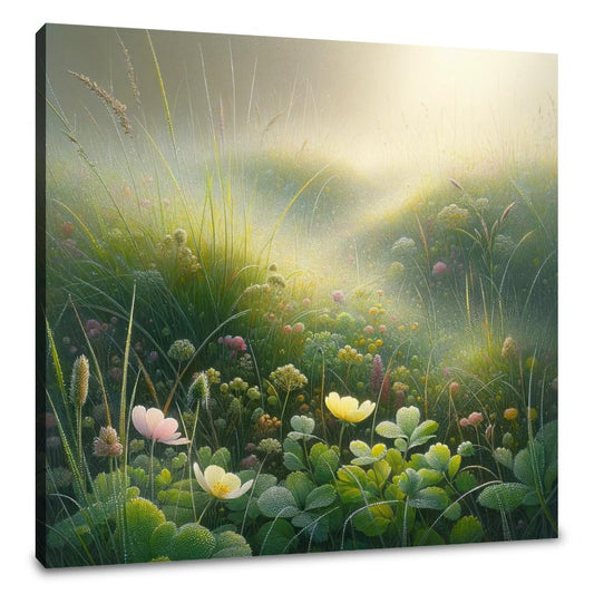 Dawn Meadow Tranquility Canvas