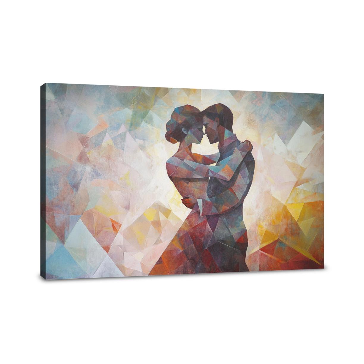 Geometric Romance Dance Canvas