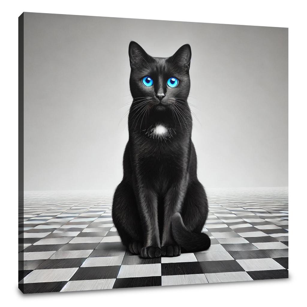 Midnight Blue Gaze Canvas