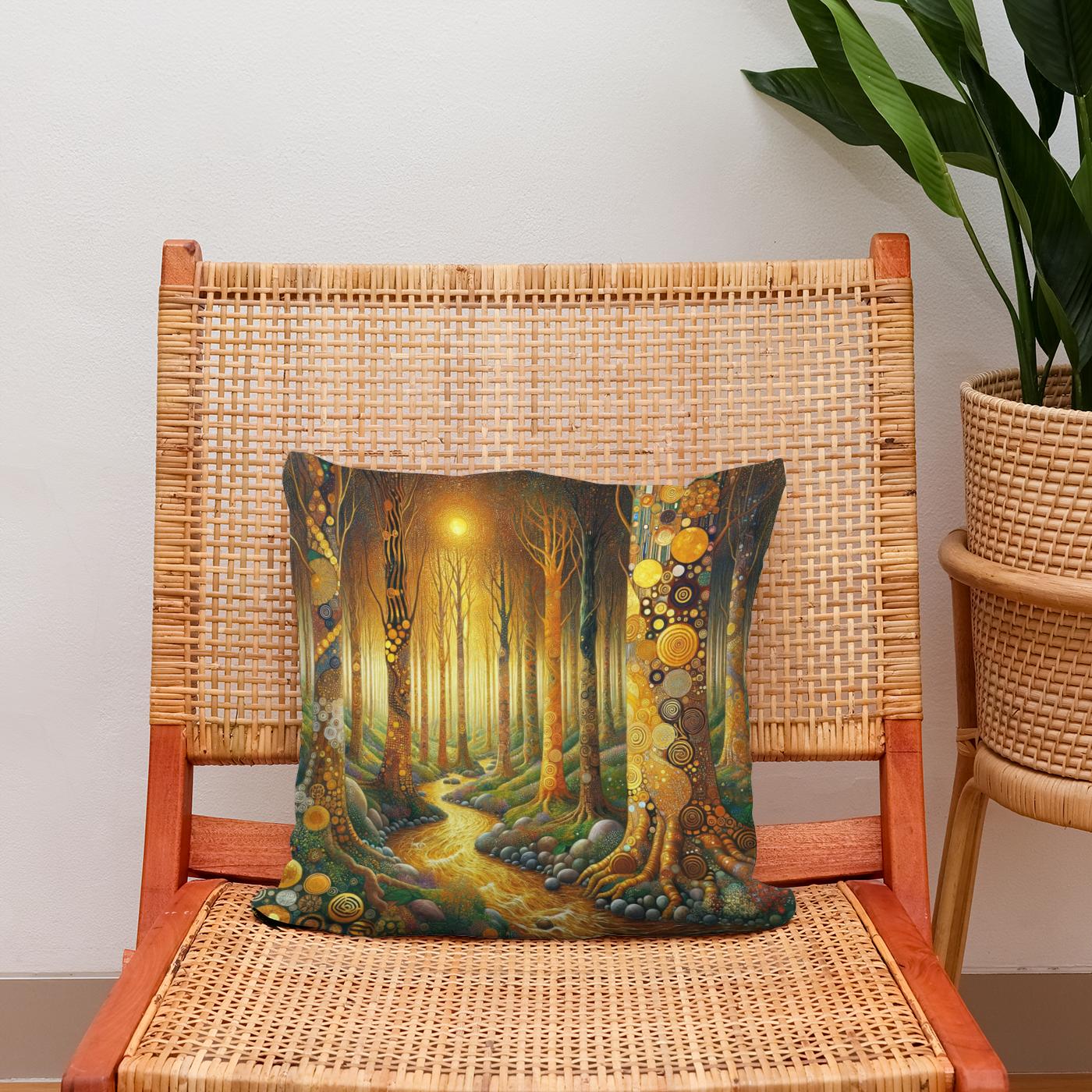 Enchanted Magical Forest Cotton Cushion