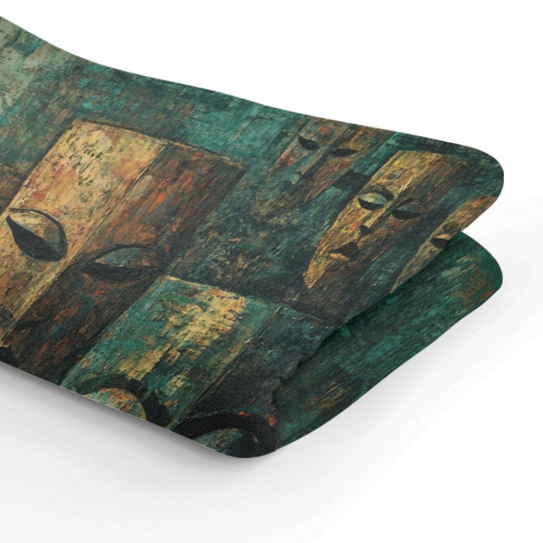 Tribal Masks Forest Blanket