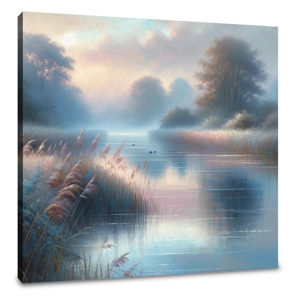 Dawn Riverbank Canvas