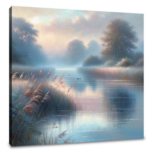 Dawn Riverbank Canvas