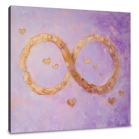 Golden Infinity Heart Canvas
