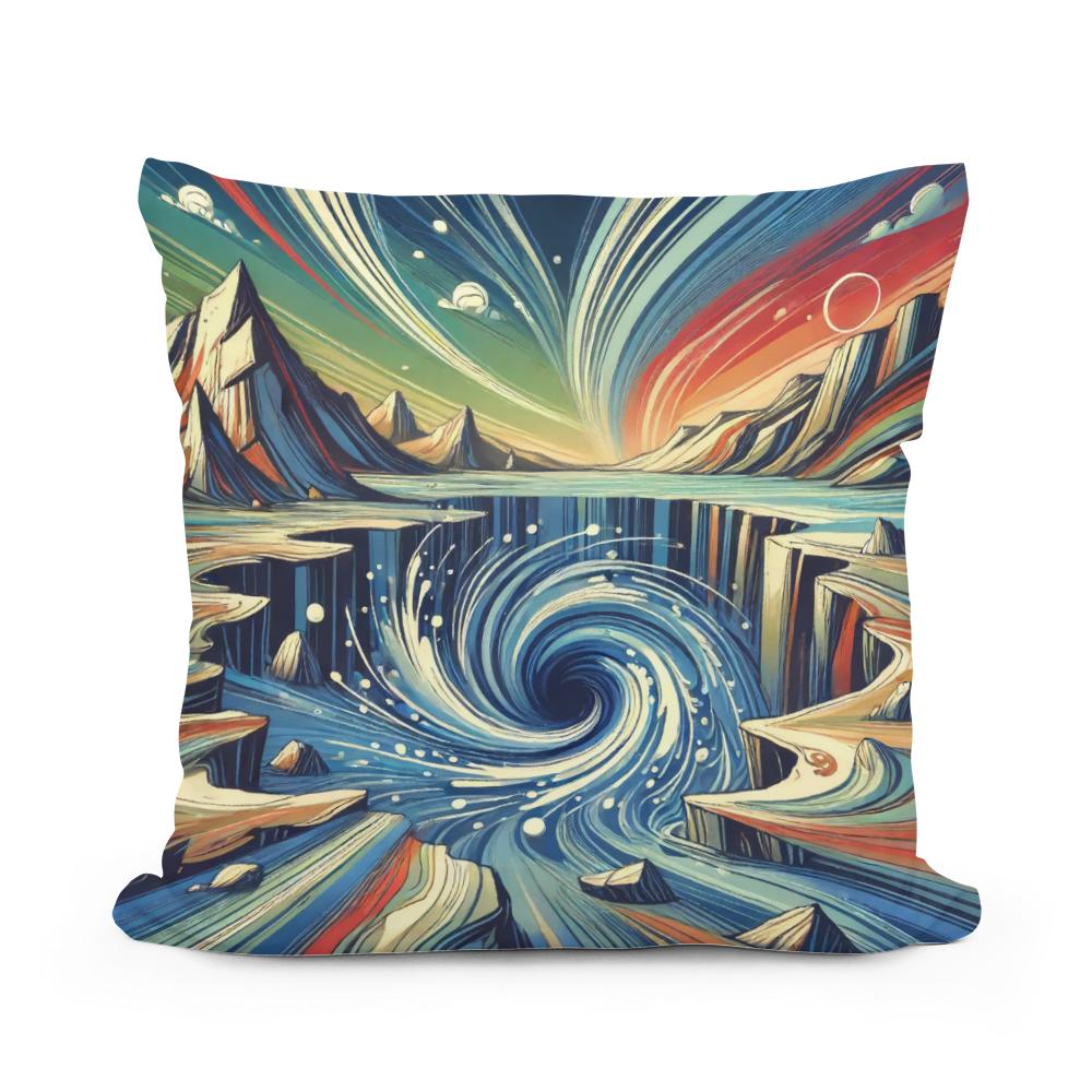 Oceanic Vortex Cotton Cushion