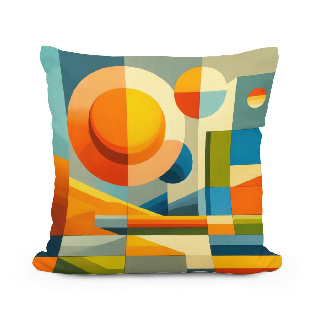 Geometric Nature Cotton Cushion