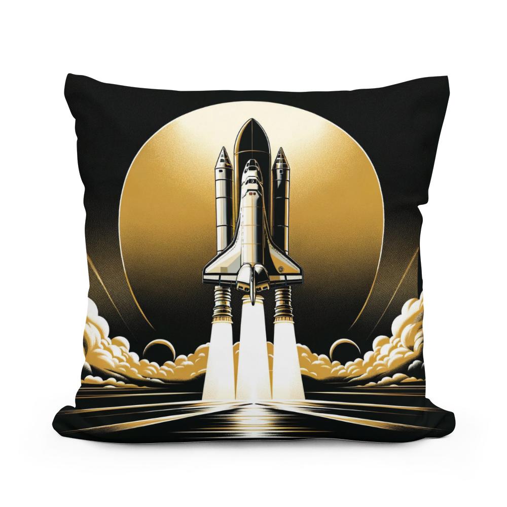 Golden Ascent Odyssey Cotton Cushion