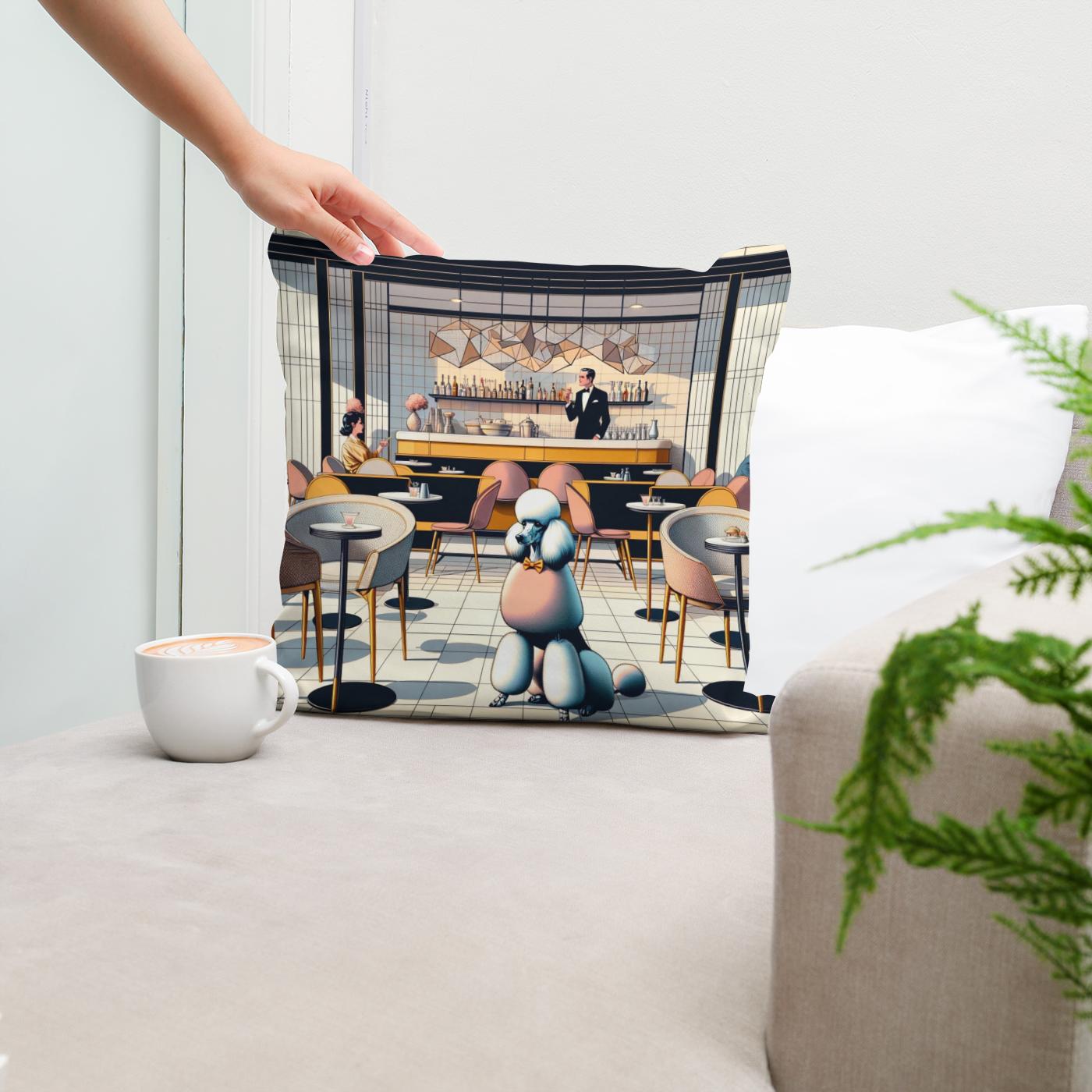 Parisian Poodle Cotton Cushion