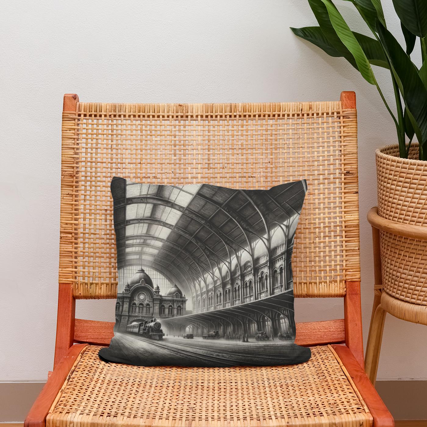 Timeless Departures Cotton Cushion