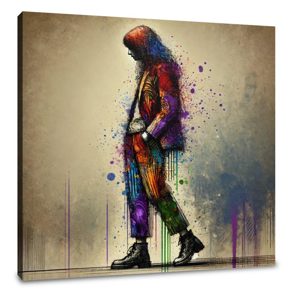 Vibrant Silhouette Art Canvas
