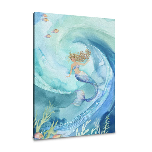 Mermaid's Golden Crown Canvas