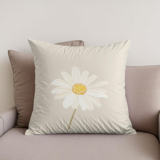 Daisy Elegance Cotton Cushion