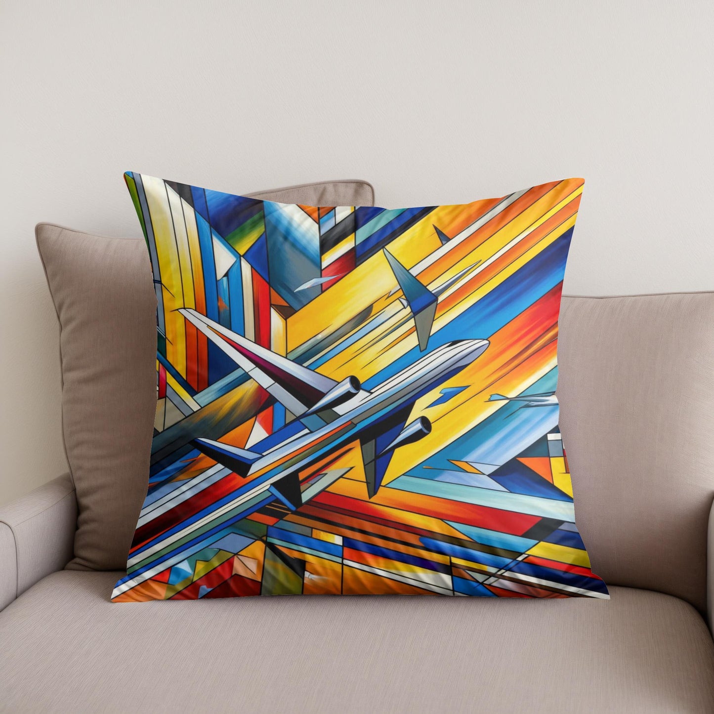 Abstract Altitudes Cotton Cushion