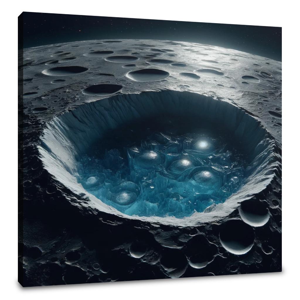 Mercury's Polar Ice Mystery Canvas