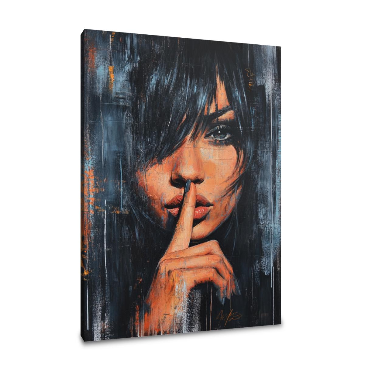 Enigmatic Shush Canvas