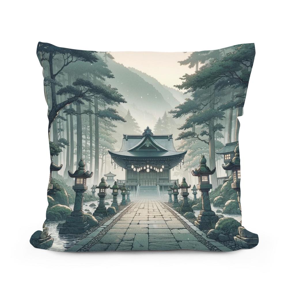 Misty Shrine Cotton Cushion