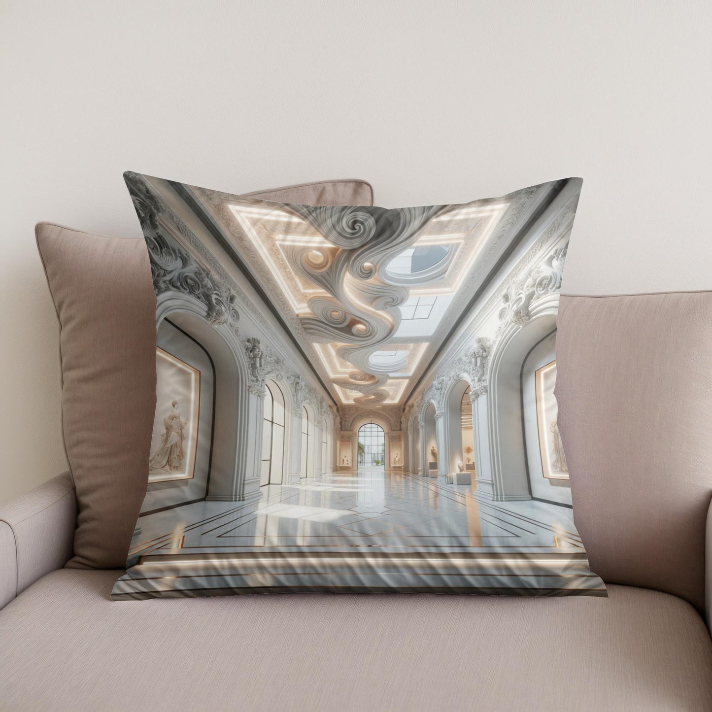 Baroque Minimalism Cotton Cushion