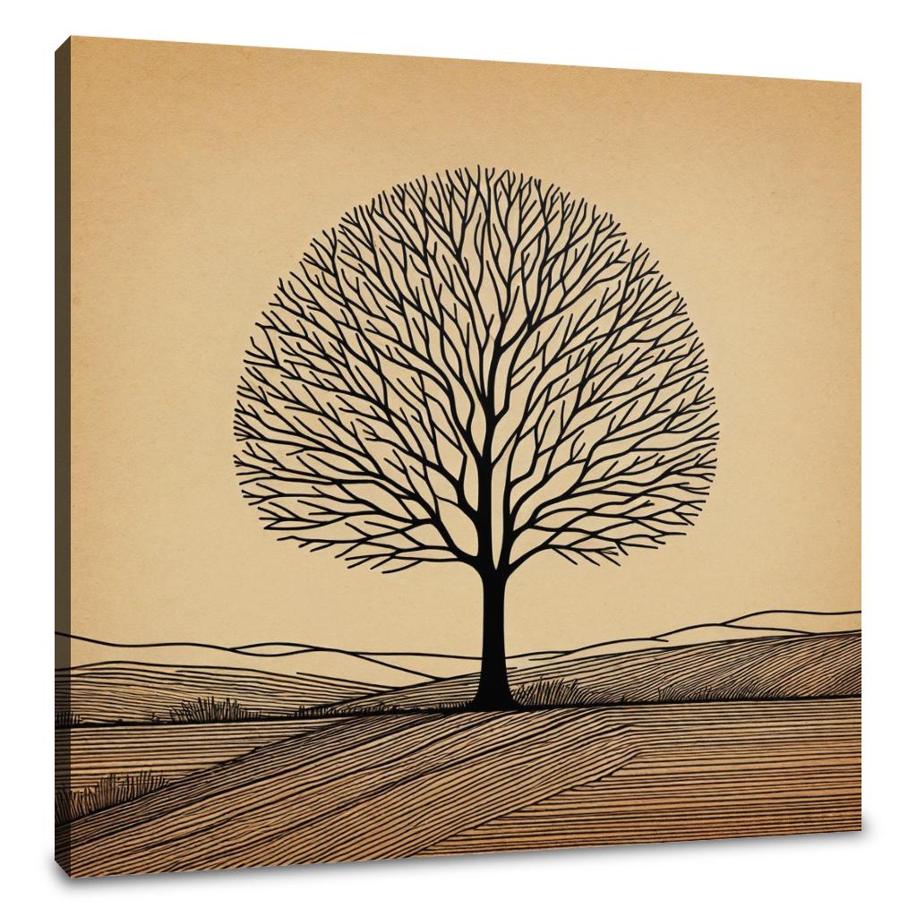 Silhouette Solace Tree Canvas