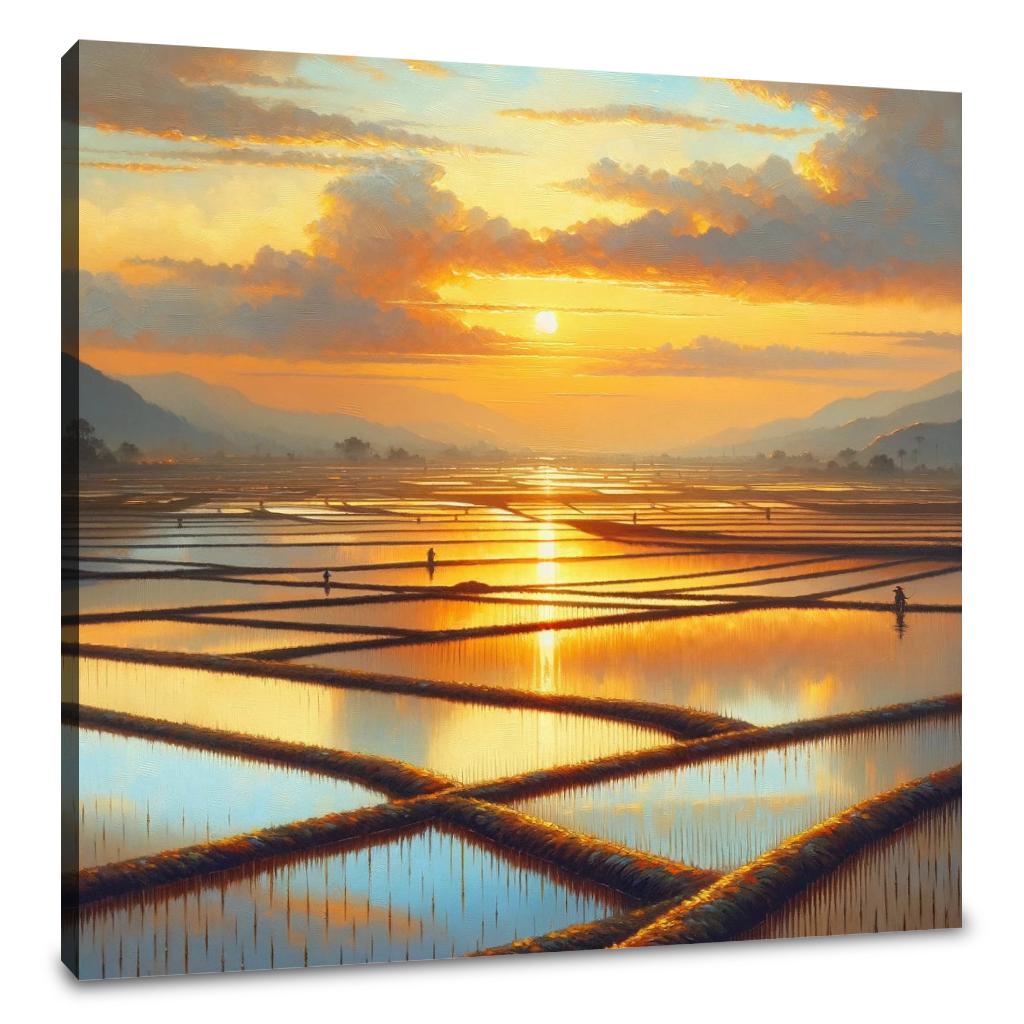 India's Sunset Serenity Canvas