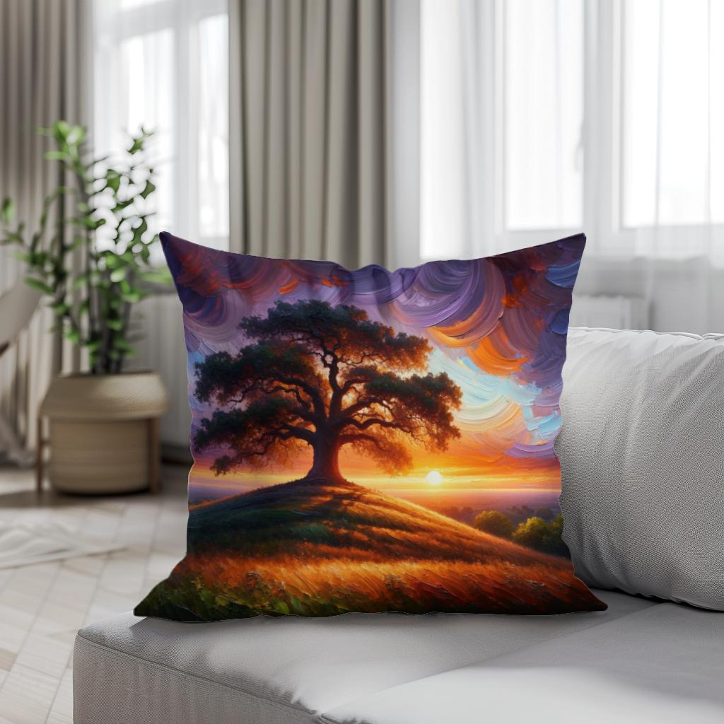 Sunset Oak Cotton Cushion