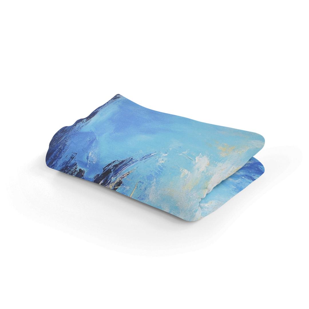 Blue Sun Landscape Blanket