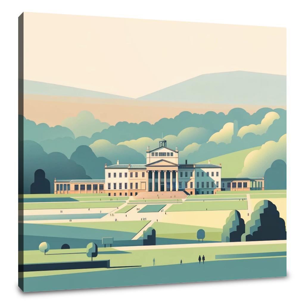 Manchester Heaton Park Serene Minimalism Canvas