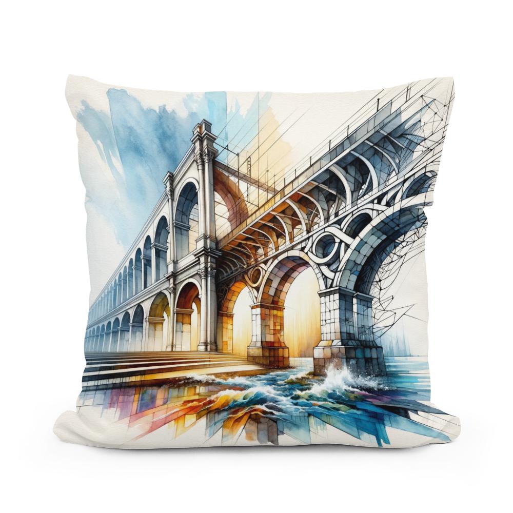 Temporal Bridge Cotton Cushion
