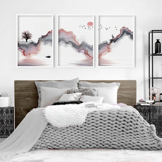 Zen Themed Room decor | set of 3 wall art prints