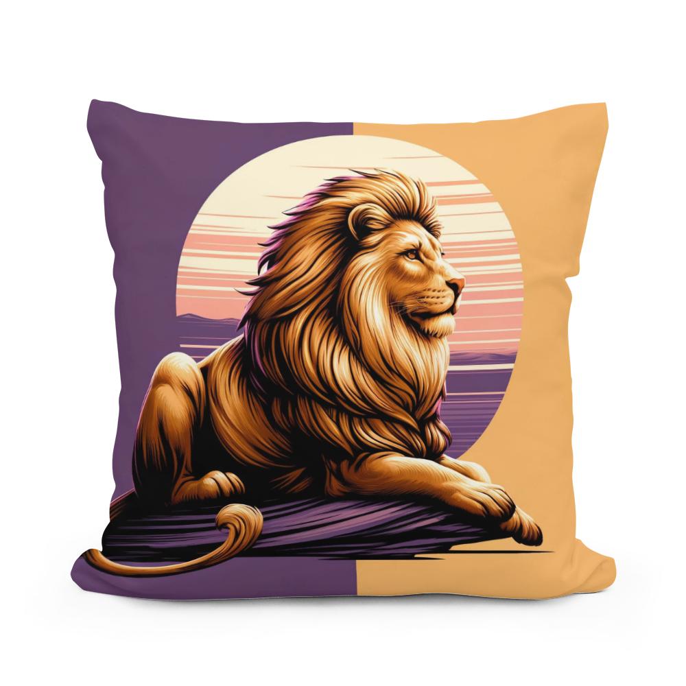 Regal Lion Cotton Cushion