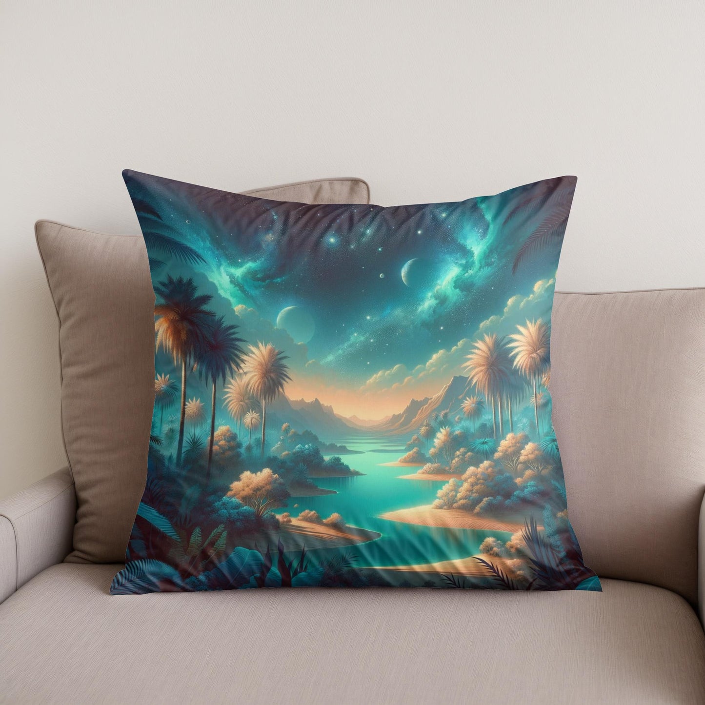 Celestial Oasis Cotton Cushion