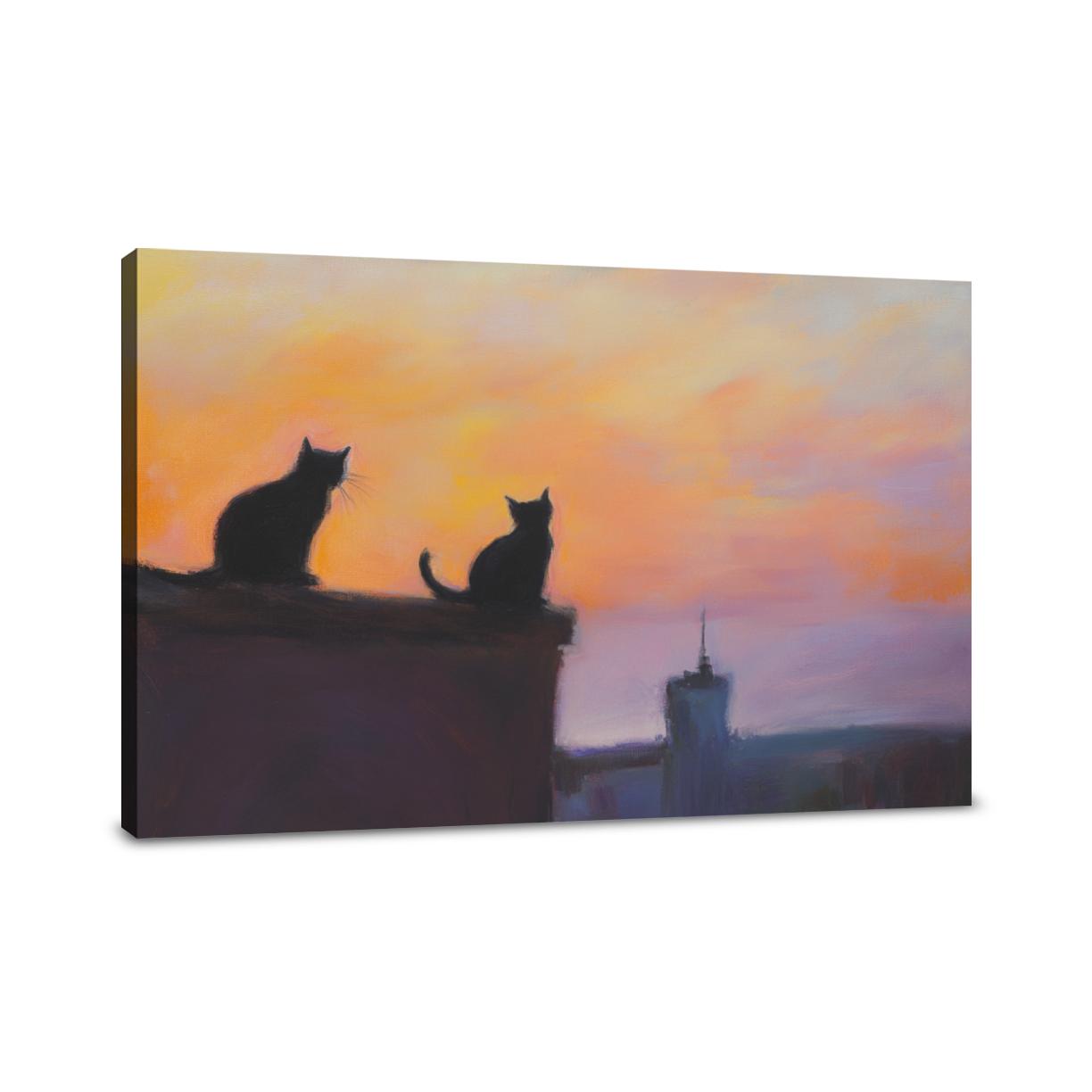Twilight Cats Canvas