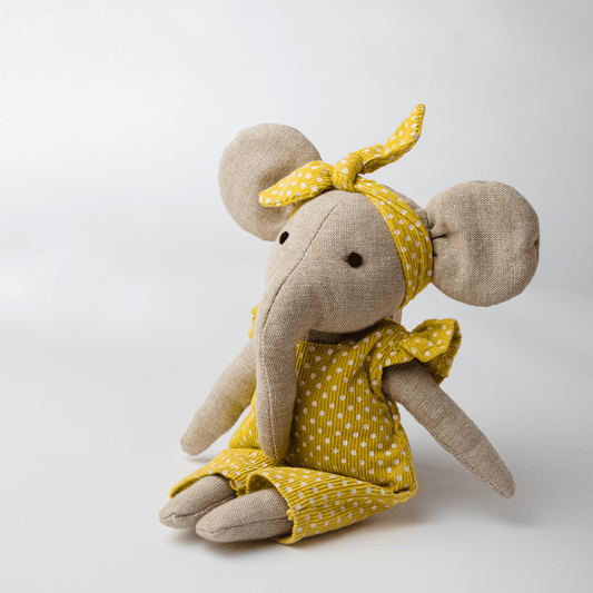 Lola the Dainty Elephant | Heirloom Cotton Soft Toy for Little Ones