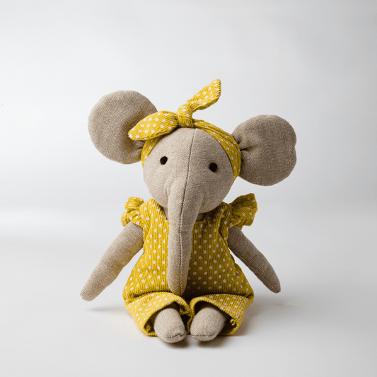 Lola the Dainty Elephant | Heirloom Cotton Soft Toy for Little Ones