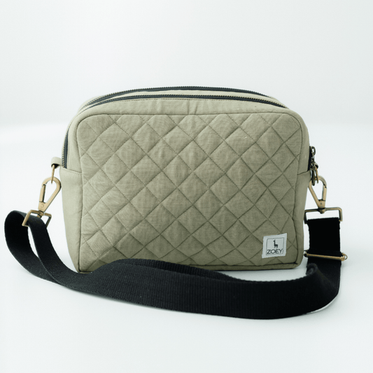 The GoGreen Sling Nappy Bag (Linen Cotton - Green)