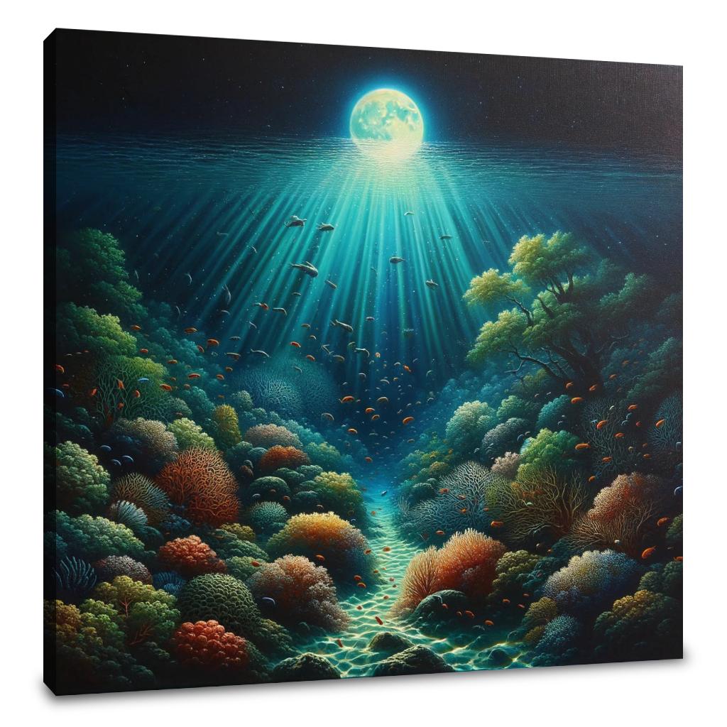 Moonlit Reef Canvas