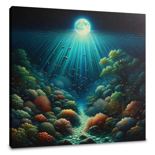 Moonlit Reef Canvas