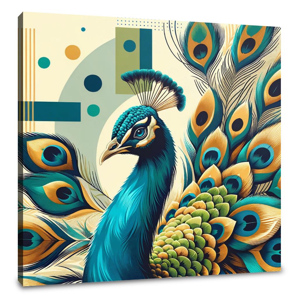 Radiant Peacock Canvas