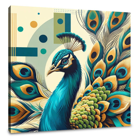 Radiant Peacock Canvas