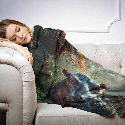 Hippo Family Reverie Blanket