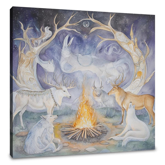 Sacred Animal Fire Canvas