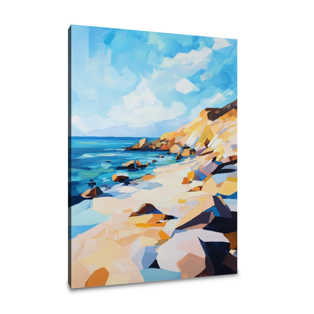 Geometric Beach Canvas