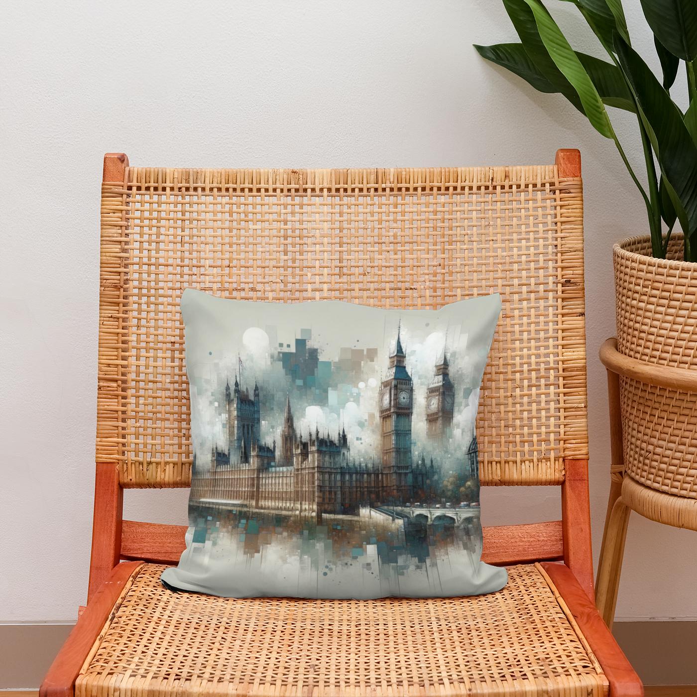 London's Timeless Echo Cotton Cushion