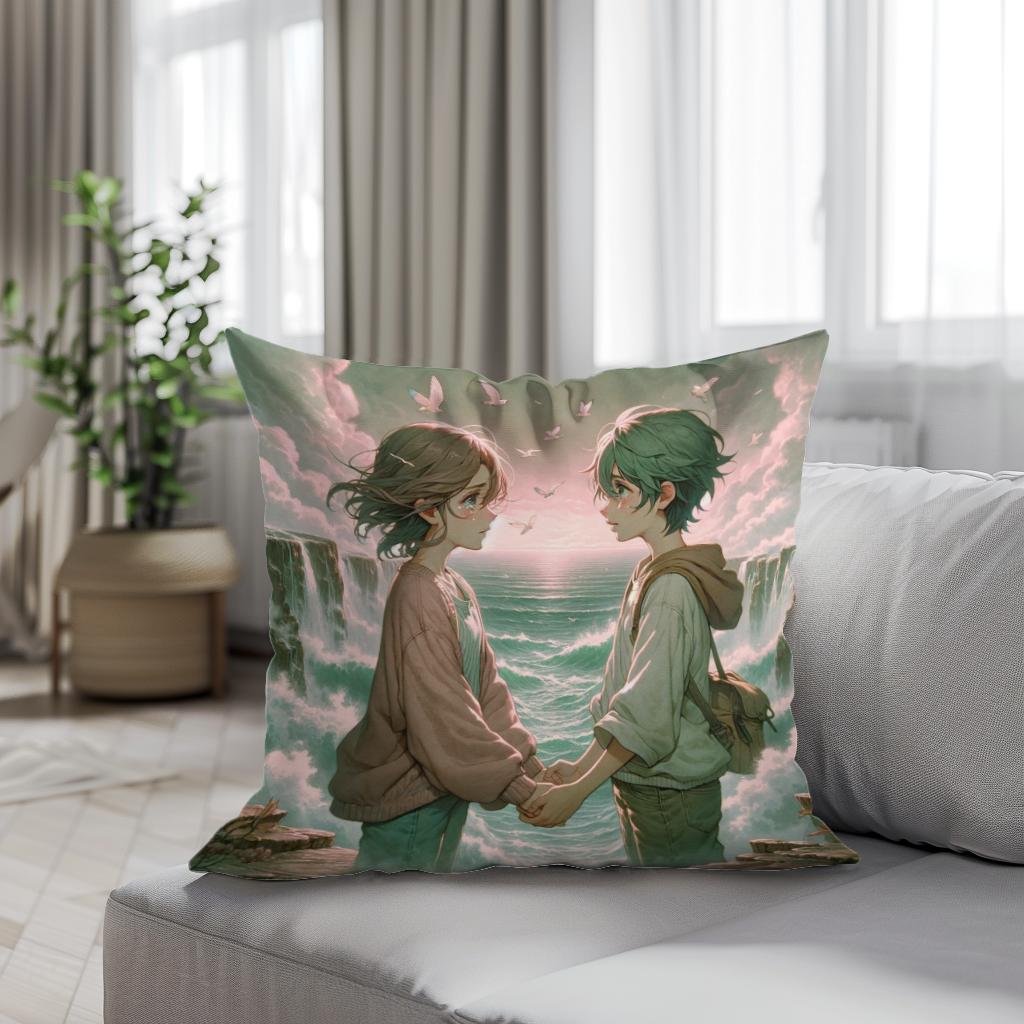 Seaside Farewell Cotton Cushion