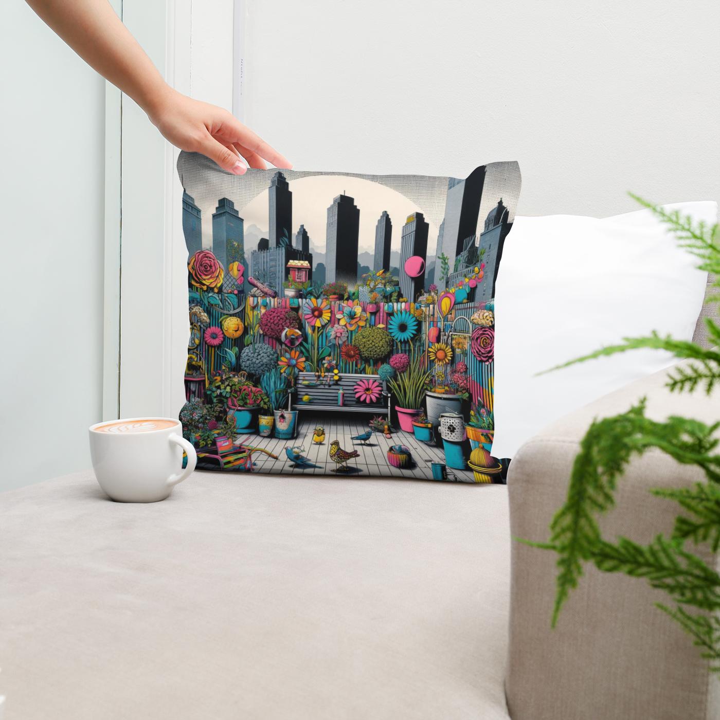 Urban Pop Garden Extravaganza Cotton Cushion