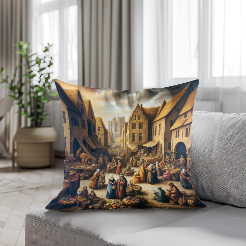 Market Day Cotton Cushion