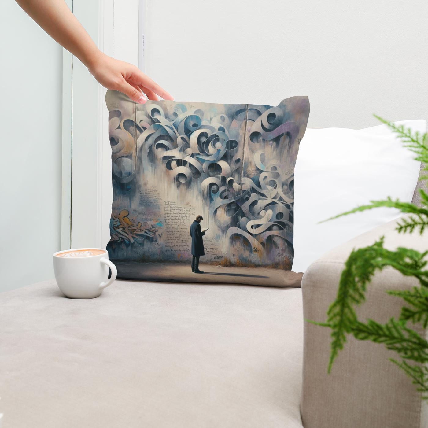 Poetic Murals Cotton Cushion