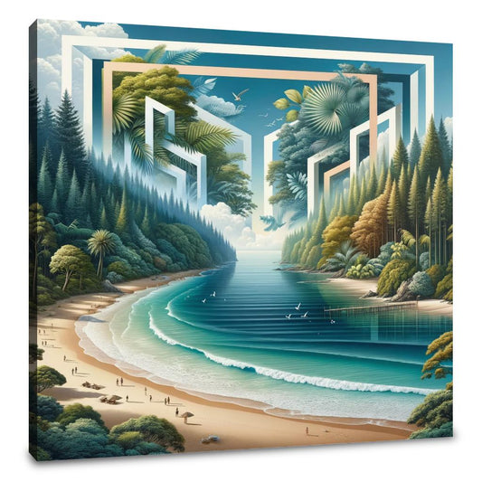 Modern Jungle Oasis Canvas