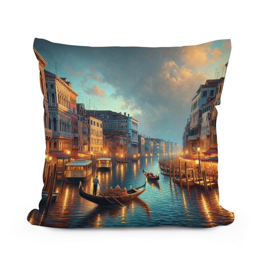 Venetian Evening Serenade Cotton Cushion